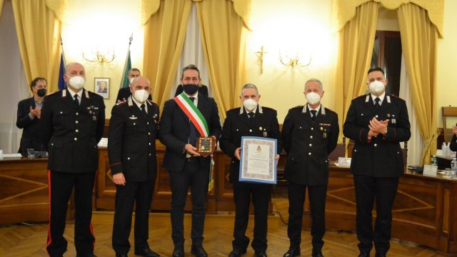 Saluto di commiato al Sottotenente Enrico Domenico Grossi - già comandante Stazione Carabinieri Castelfidardo